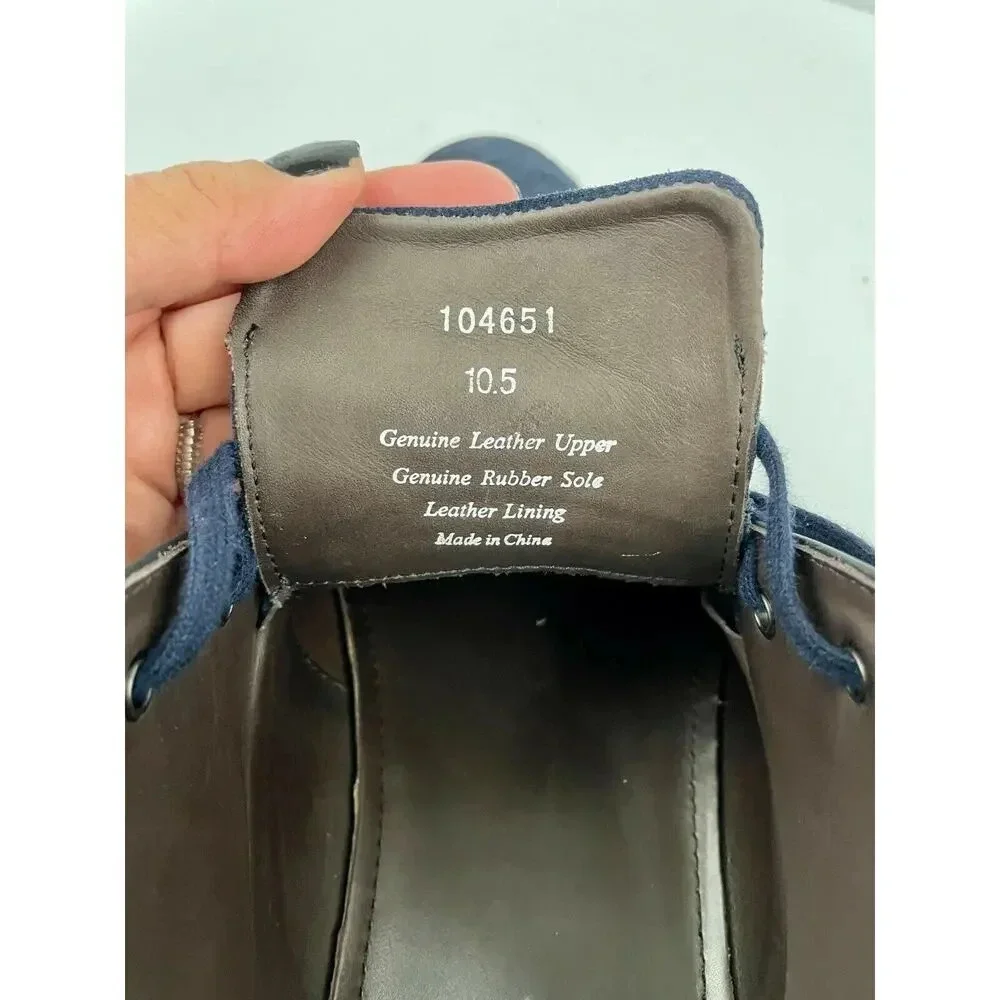 Blue Leather Lace Up Oxfords US 10.5 Dress‎ Shoes The Men's Store Bloomingdale's